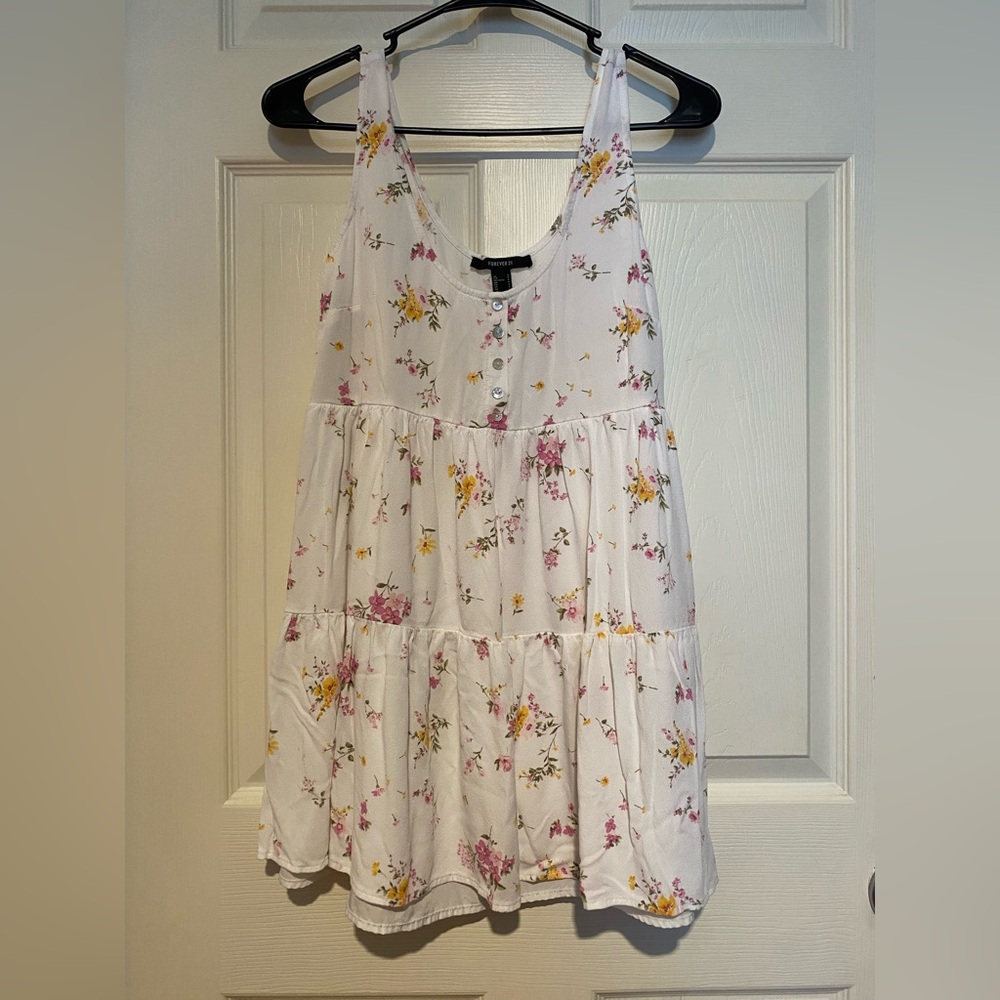 Forever 21 White Floral Mini Dress